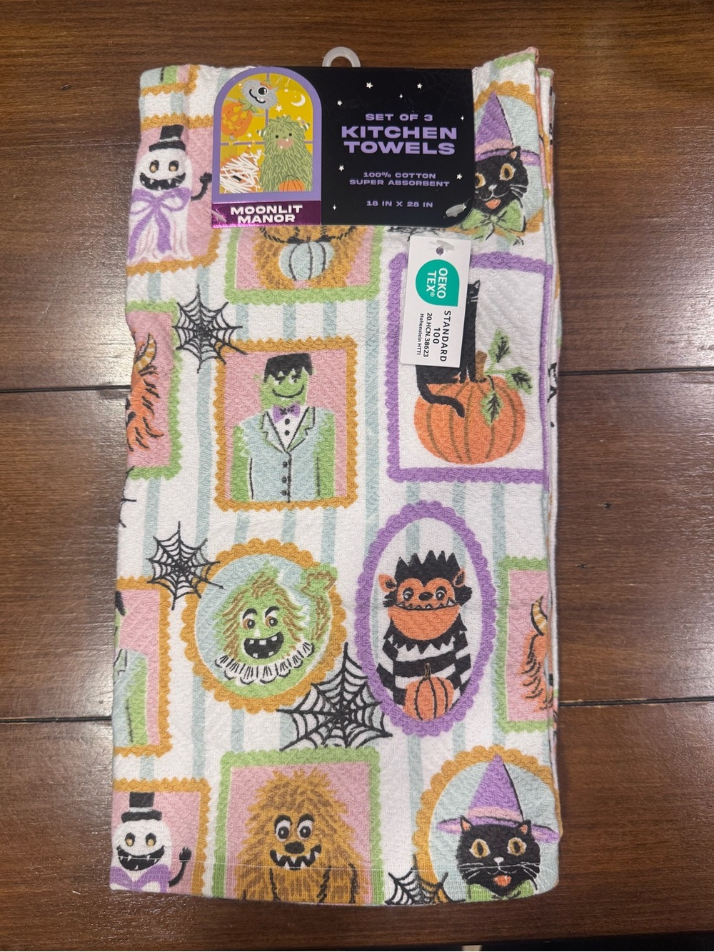 NWT Set of 3 Moonlit Manor Halloween Kitchen Towels